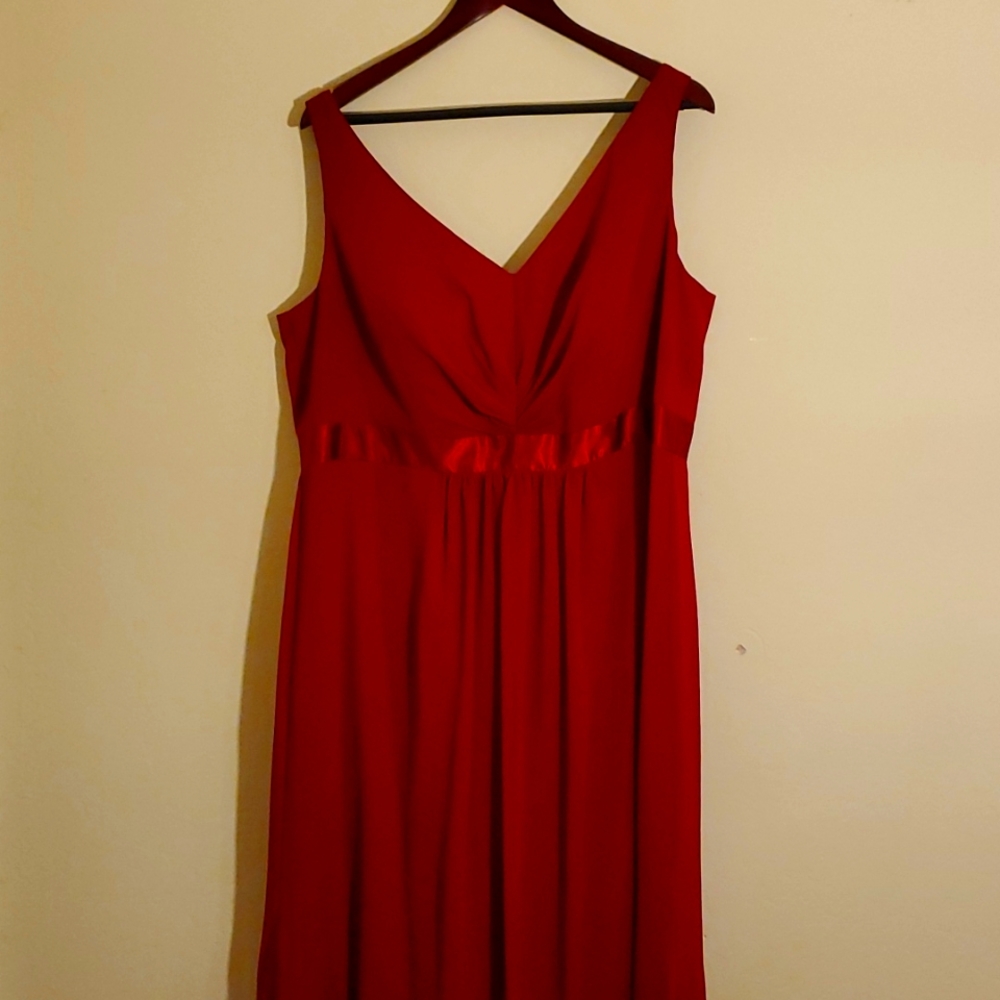 David's Bridal dress, 20, deep red